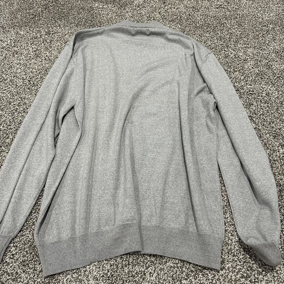 NWT Bachrach 100% Fine Merino Wool Gray Italy Long Sleeve Sweater, Size XXL - Picture 2 of 7
